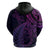 New Zealand Lizard Hoodie Silver Fern Aotearoa Maori Purple Version