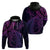 New Zealand Lizard Hoodie Silver Fern Aotearoa Maori Purple Version