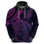 New Zealand Lizard Hoodie Silver Fern Aotearoa Maori Purple Version