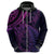 New Zealand Lizard Hoodie Silver Fern Aotearoa Maori Purple Version