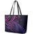 New Zealand Lizard Leather Tote Bag Silver Fern Aotearoa Maori Purple Version