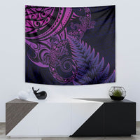 New Zealand Lizard Tapestry Silver Fern Aotearoa Maori Purple Version