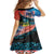 Personalised United States And New Zealand Family Matching Off The Shoulder Long Sleeve Dress and Hawaiian Shirt USA Eagle With Kowhai Aotearoa Tui Bird
