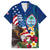 Personalised United States And Guam Hawaiian Shirt USA Eagle With Guahan Seal Tropical Vibes