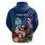 Personalised United States And Guam Hoodie USA Eagle With Guahan Seal Tropical Vibes