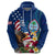 Personalised United States And Guam Hoodie USA Eagle With Guahan Seal Tropical Vibes