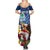 Personalised United States And Guam Summer Maxi Dress USA Eagle With Guahan Seal Tropical Vibes