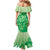 Aloha Hawaii Molokai Island Family Matching Mermaid Dress and Hawaiian Shirt Hibiscus Tribal Honu Hawaiian Tattoo Green