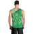 Aloha Hawaii Molokai Island Men Tank Top Hibiscus Tribal Honu Hawaiian Tattoo Green