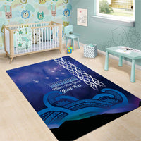 Personalised Matariki New Zealand Area Rug Maori New Year Galaxy Koru Pattern