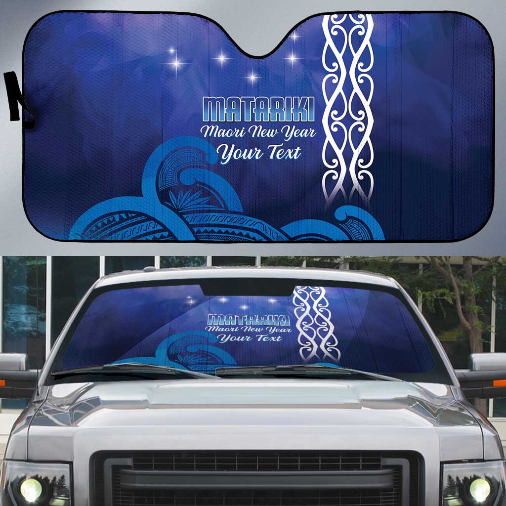 Personalised Matariki New Zealand Auto Sun Shade Maori New Year Galaxy Koru Pattern - Polynesian Pride