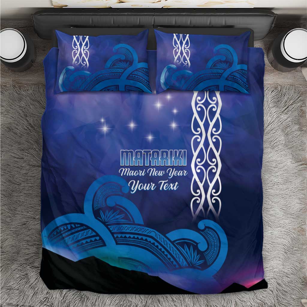 Personalised Matariki New Zealand Bedding Set Maori New Year Galaxy Koru Pattern