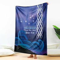 Personalised Matariki New Zealand Blanket Maori New Year Galaxy Koru Pattern