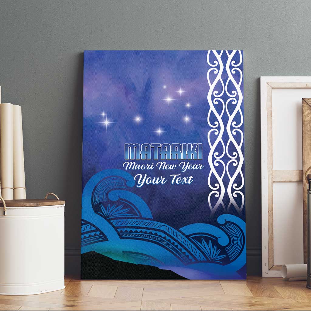 Personalised Matariki New Zealand Canvas Wall Art Maori New Year Galaxy Koru Pattern