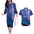 Personalised Matariki New Zealand Couples Matching Off The Shoulder Long Sleeve Dress and Hawaiian Shirt Maori New Year Galaxy Koru Pattern