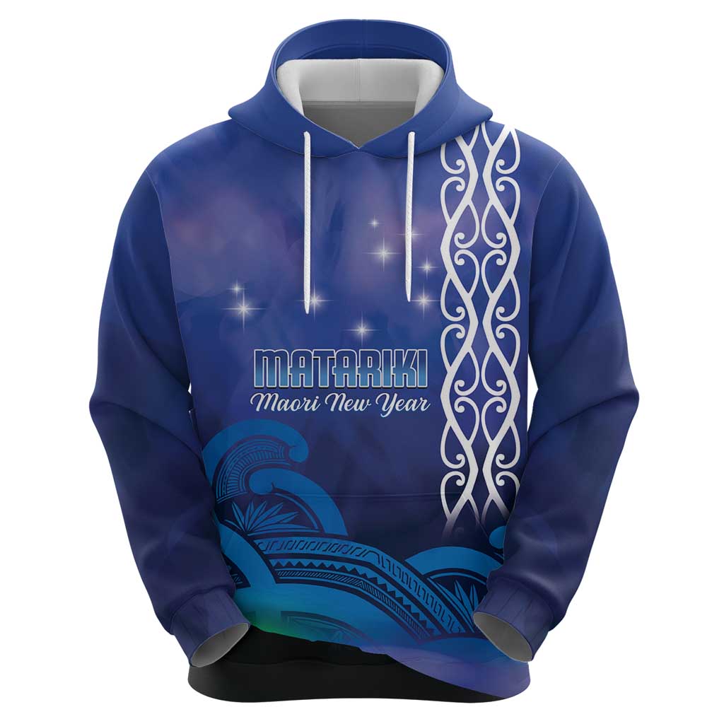 Personalised Matariki New Zealand Hoodie Maori New Year Galaxy Koru Pattern