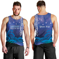 Personalised Matariki New Zealand Men Tank Top Maori New Year Galaxy Koru Pattern
