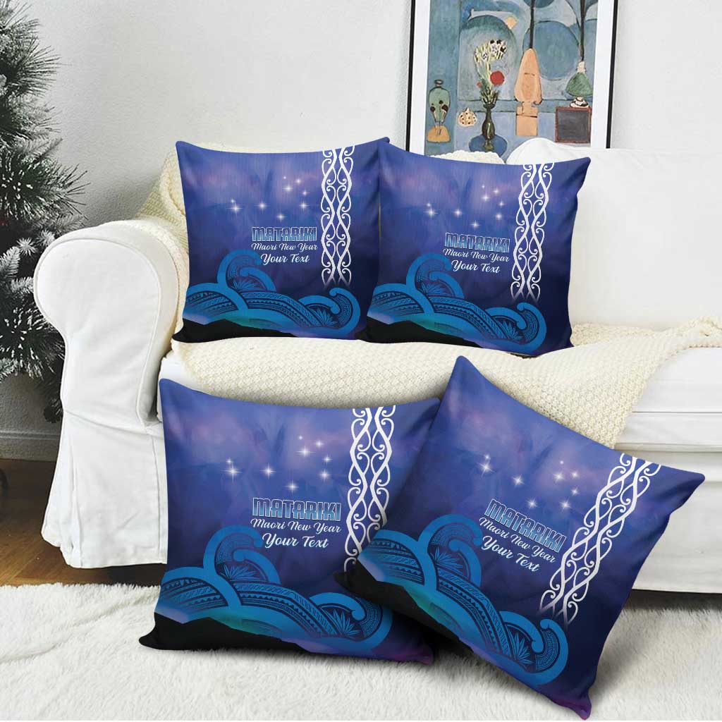Personalised Matariki New Zealand Pillow Cover Maori New Year Galaxy Koru Pattern - Polynesian Pride