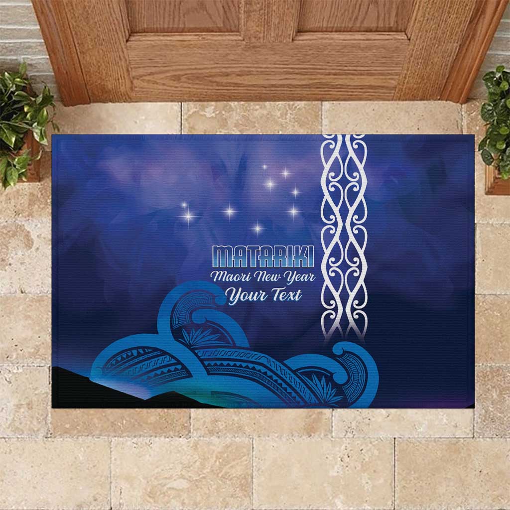 Personalised Matariki New Zealand Rubber Doormat Maori New Year Galaxy Koru Pattern