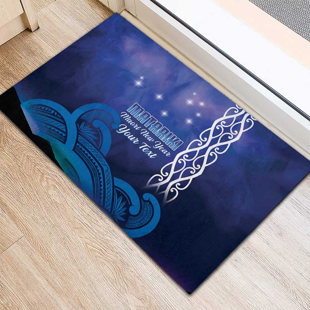 Personalised Matariki New Zealand Rubber Doormat Maori New Year Galaxy Koru Pattern