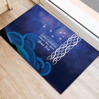 Personalised Matariki New Zealand Rubber Doormat Maori New Year Galaxy Koru Pattern