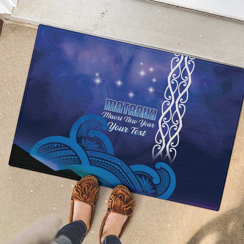Personalised Matariki New Zealand Rubber Doormat Maori New Year Galaxy Koru Pattern