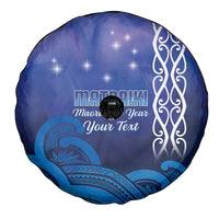 Personalised Matariki New Zealand Spare Tire Cover Maori New Year Galaxy Koru Pattern