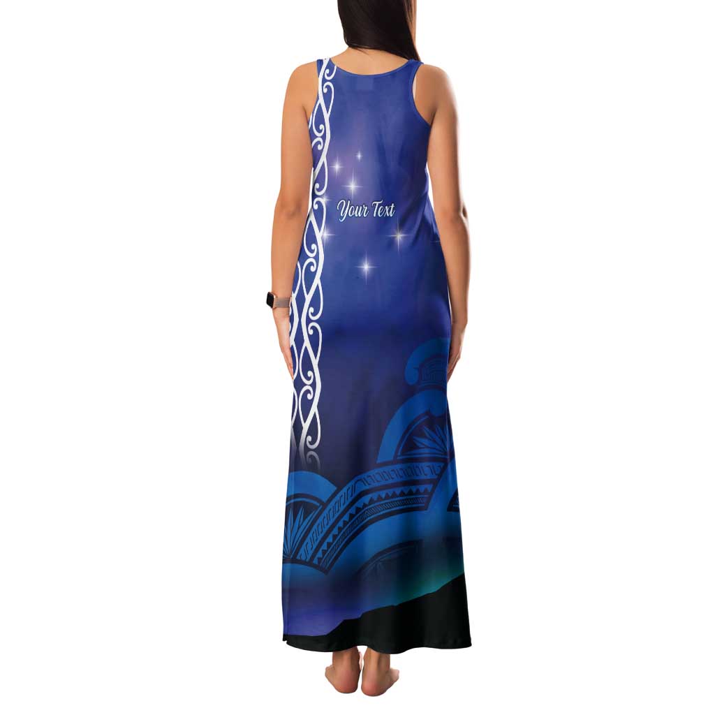 Personalised Matariki New Zealand Tank Maxi Dress Maori New Year Galaxy Koru Pattern
