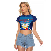 Philippines Football 2026 Raglan Cropped T Shirt Come On Filipinas