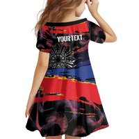 Philippines Sun Tattoo Family Matching Long Sleeve Bodycon Dress and Hawaiian Shirt Feathers Filipinas Grunge Style Black LT14 - Polynesian Pride