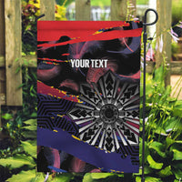Philippines Sun Tattoo Garden Flag Feathers Filipinas Grunge Style Black