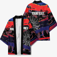 Philippines Sun Tattoo Kimono Feathers Filipinas Grunge Style Black