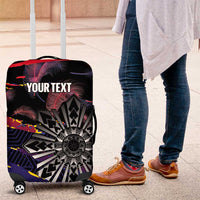 Philippines Sun Tattoo Luggage Cover Feathers Filipinas Grunge Style Black