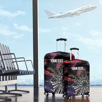 Philippines Sun Tattoo Luggage Cover Feathers Filipinas Grunge Style Black