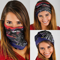 Philippines Sun Tattoo Neck Gaiter Feathers Filipinas Grunge Style Black