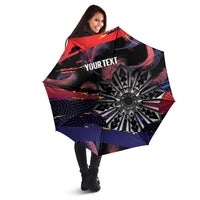 Philippines Sun Tattoo Umbrella Feathers Filipinas Grunge Style Black