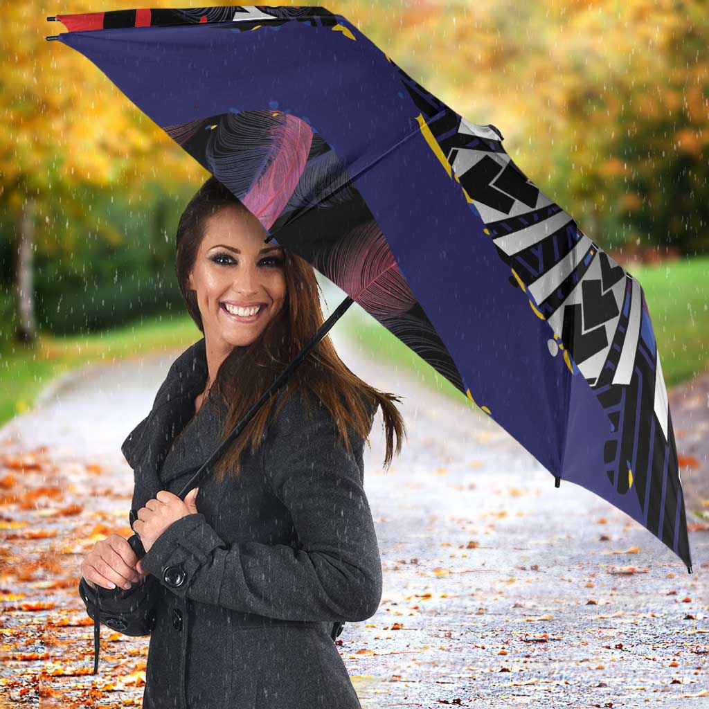 Philippines Sun Tattoo Umbrella Feathers Filipinas Grunge Style Black