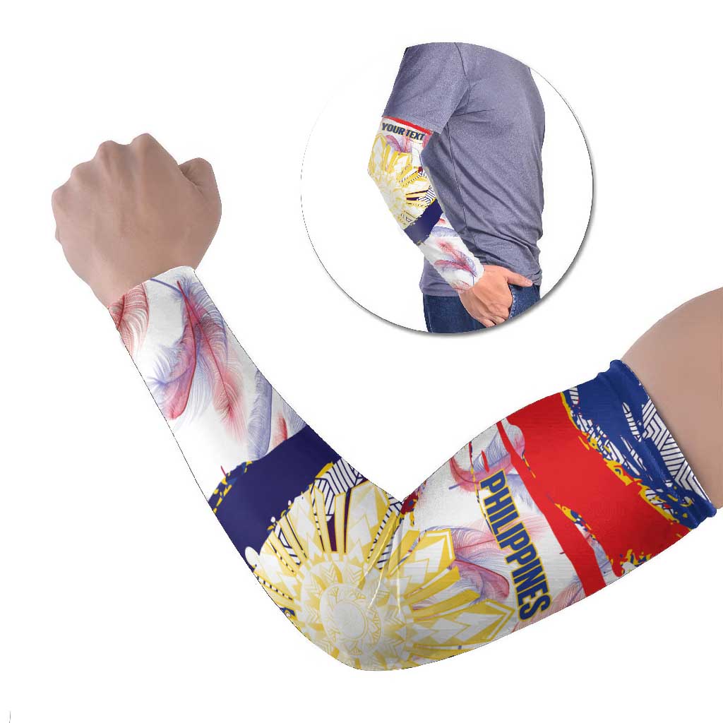 Philippines Sun Tattoo Arm Sleeves Feathers Filipinas Grunge Style White