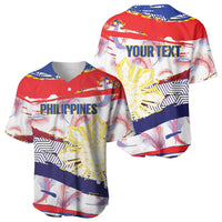 Philippines Sun Tattoo Baseball Jersey Feathers Filipinas Grunge Style White