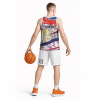 Philippines Sun Tattoo Basketball Jersey Feathers Filipinas Grunge Style White