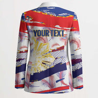 Philippines Sun Tattoo Blazer Feathers Filipinas Grunge Style White