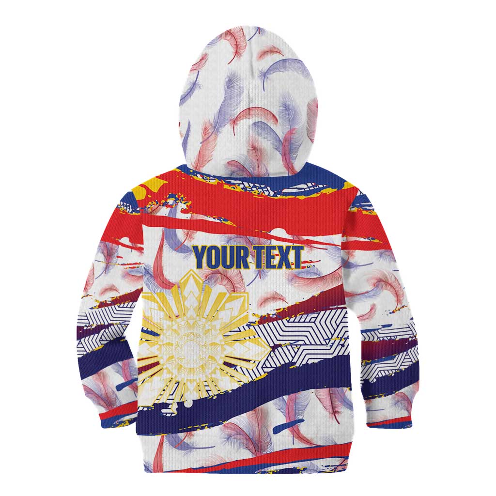Philippines Sun Tattoo Kid Hoodie Feathers Filipinas Grunge Style White