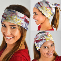 Philippines Sun Tattoo Neck Gaiter Feathers Filipinas Grunge Style White