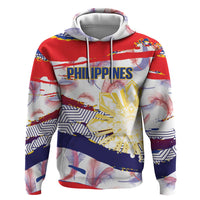 Philippines Sun Tattoo Zip Hoodie Feathers Filipinas Grunge Style White