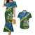 Personalised Solomon Islands Darts Couples Matching Mermaid Dress and Hawaiian Shirt Tropical Leaves Melanesian Pattern