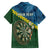 Personalised Solomon Islands Darts Family Matching Tank Maxi Dress and Hawaiian Shirt Tropical Leaves Melanesian Pattern