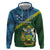 Personalised Solomon Islands Darts Hoodie Tropical Leaves Melanesian Pattern