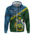 Personalised Solomon Islands Darts Hoodie Tropical Leaves Melanesian Pattern