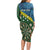 Personalised Solomon Islands Darts Long Sleeve Bodycon Dress Tropical Leaves Melanesian Pattern