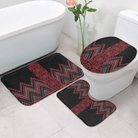 Red Aotearoa Mangopare Kowhaiwhai Niho Taniwha Bathroom Set Maori New Zealand - Polynesian Pride